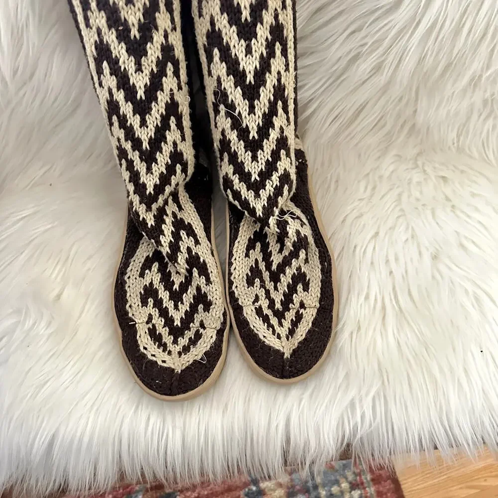 Gypsyz Kitted Over The Knee Sweater Sock Boots Sz 8 - Picture 3 of 7